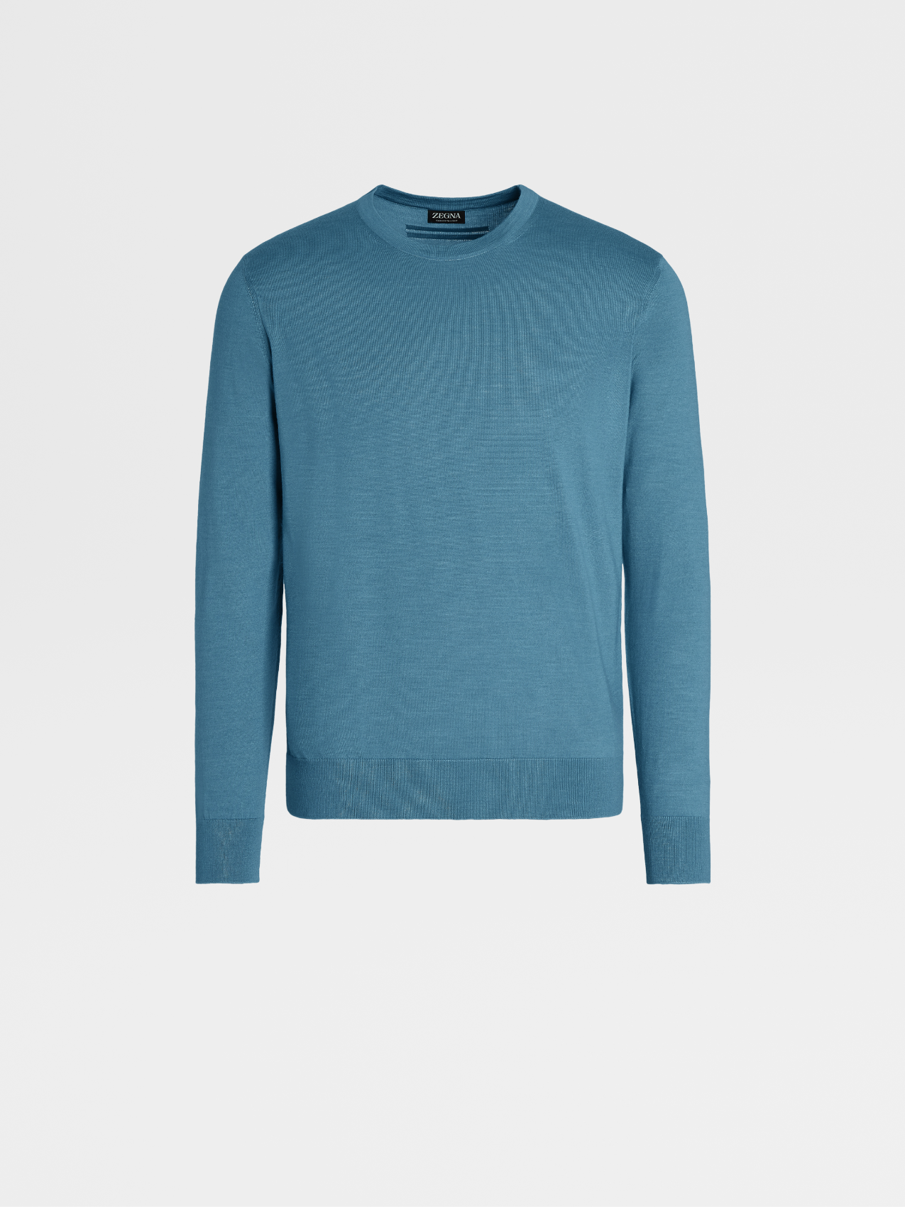Teal Blue Cashseta Crewneck